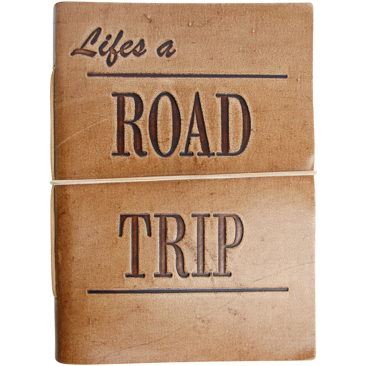 LVD Road Trip Leather/Paper 18cm Notebook Writing Journal - Brown
