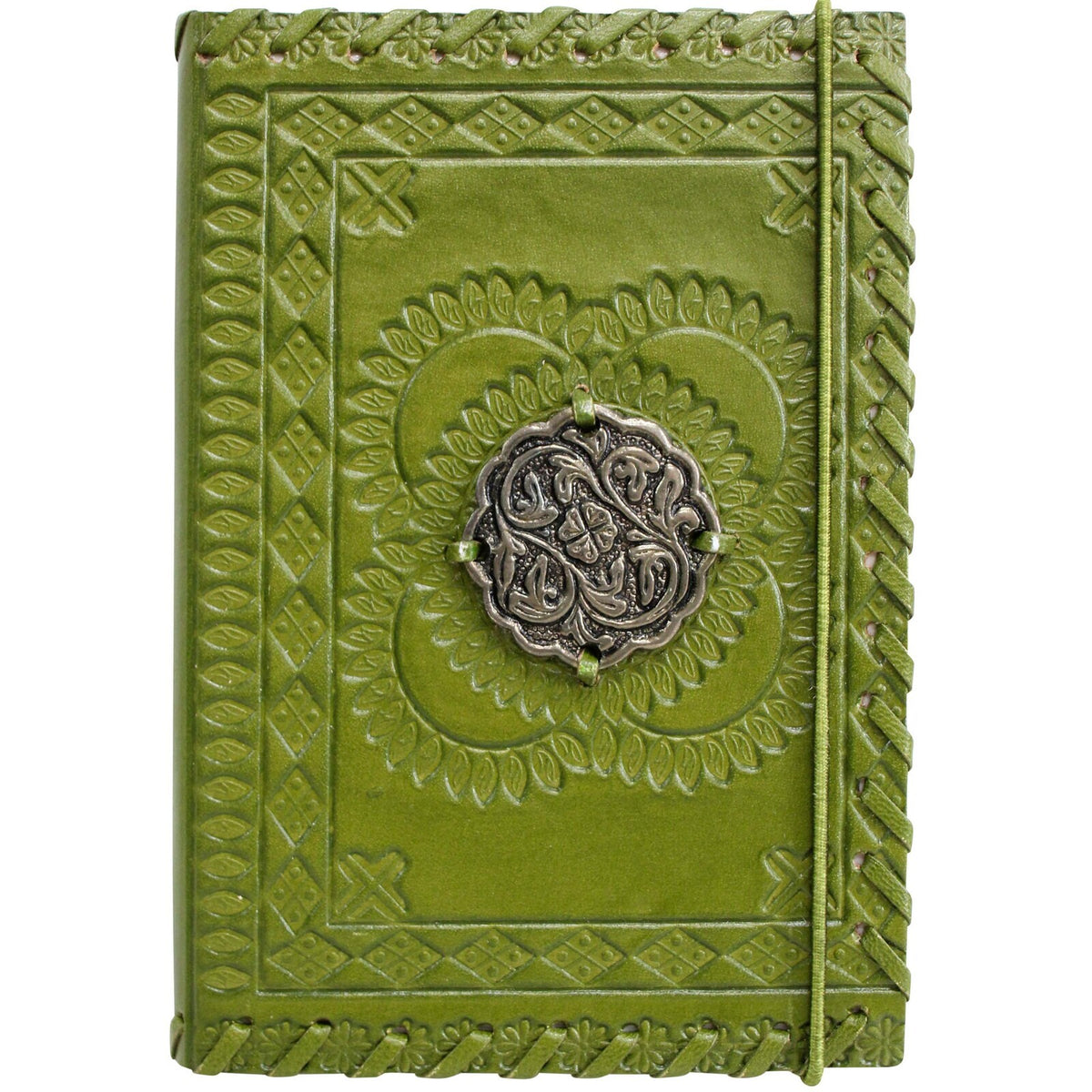 LVD Medal Leather/Paper 15cm Notebook Writing Journal - Olive