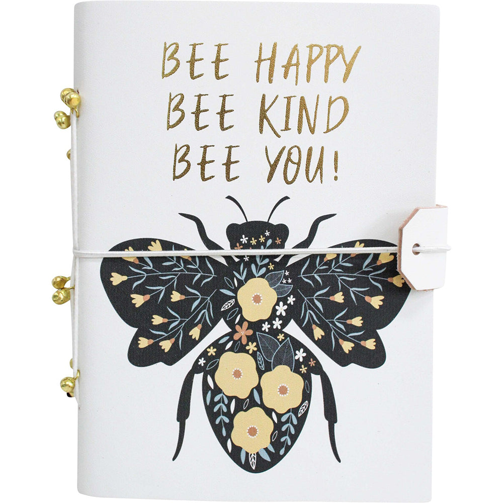 2PK LVD Leather Bee Happy Decorative Notebook Diary/Journal