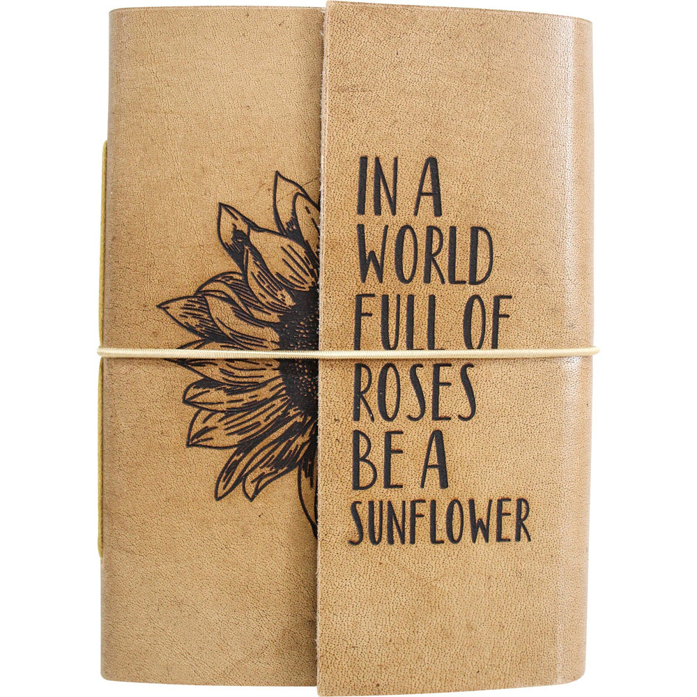 2PK LVD Leather Note Book Sunflower Stylish Hard Cover Journal/Diary