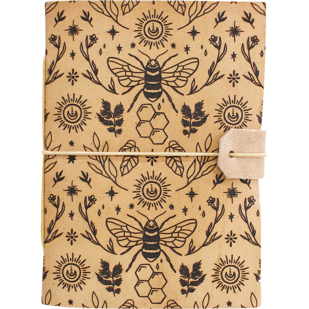 2PK LVD Leather Note Book Spring Bee Stylish Hard Cover Journal/Diary