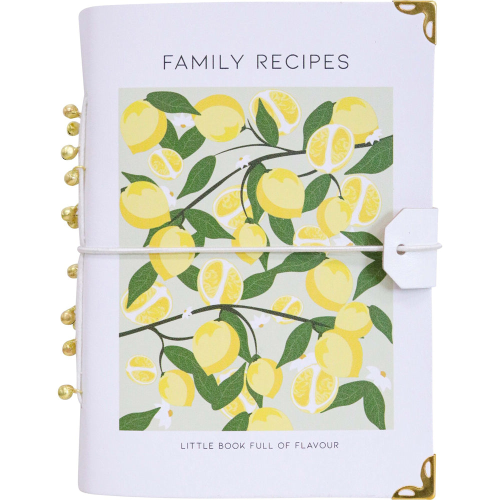 LVD Leather Notebook Writing Stationery 18x13cm - Lemon Recipe