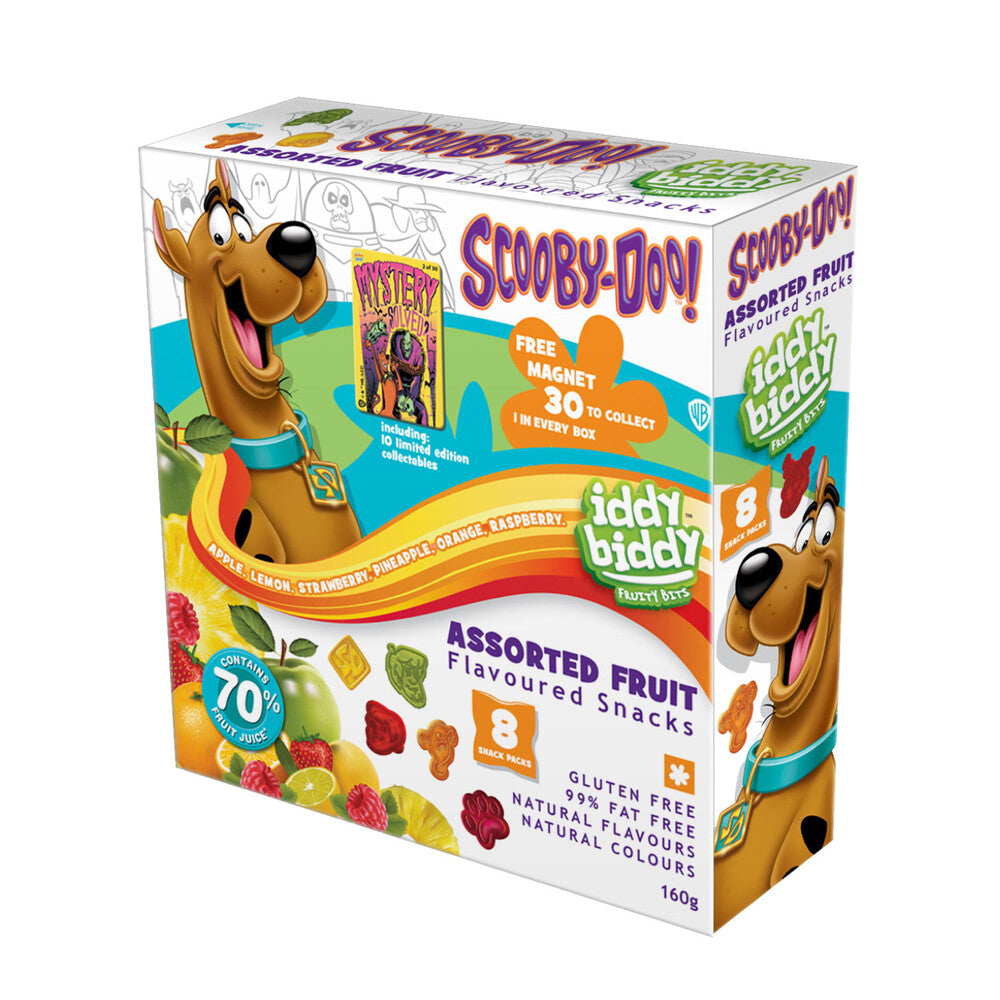 2x 8PK Iddy Biddy Scooby-doo Assorted Fruit Flavoured Gummies/Snacks