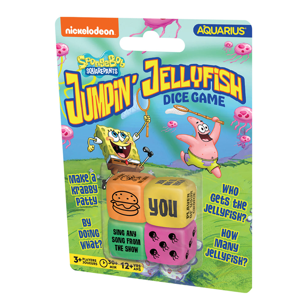 3PK Aquarius SpongeBob Jumpin' Jellyfish Rolling Dice Game 12y+