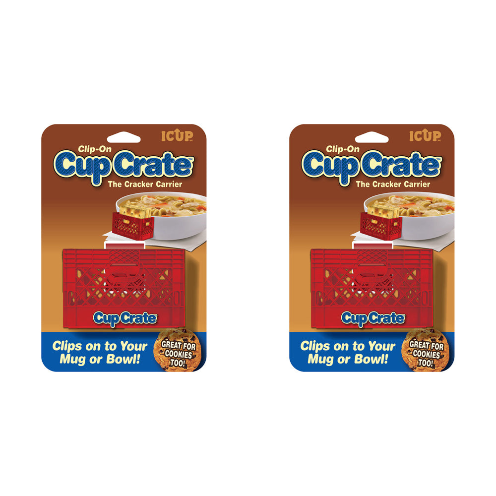 2PK iCUP Inc 15cm Cracker Carrier Cup Crate Container - Red