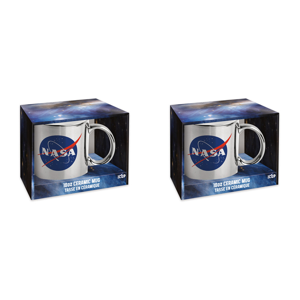 2PK Icup Inc NASA Metallic Ceramic Coffee/Tea Mug 18oz