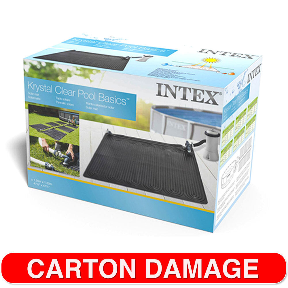 Intex Solar Mat For Above Ground Swimming Pool Filter Pump - Black