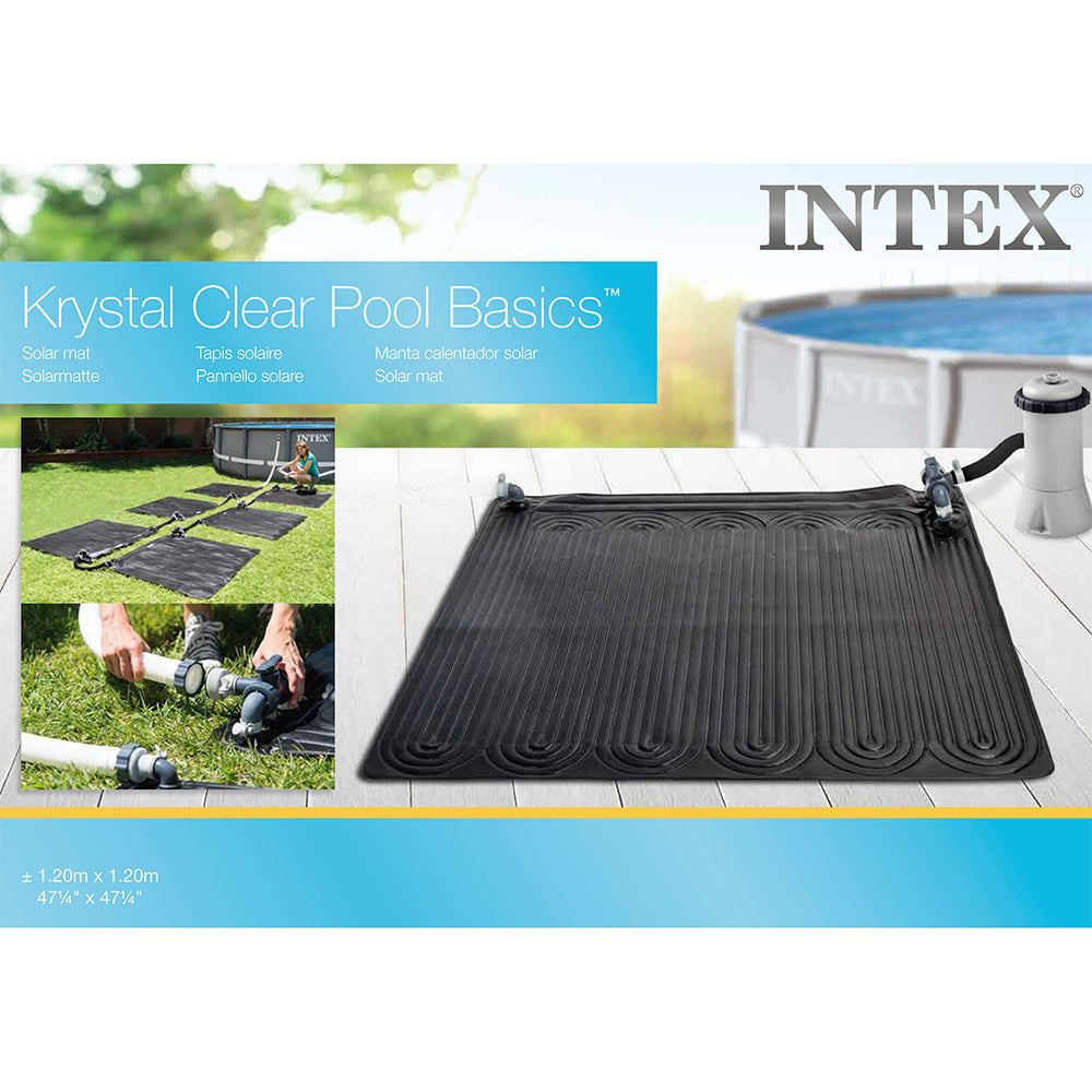 Intex Solar Mat For Above Ground Swimming Pool Filter Pump - Black