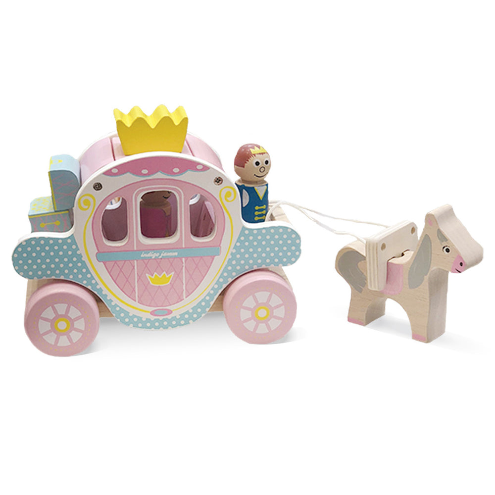 Indigo Jamm 32cm Princess Polly's Carriage Kids Wooden Toy Set 18m+