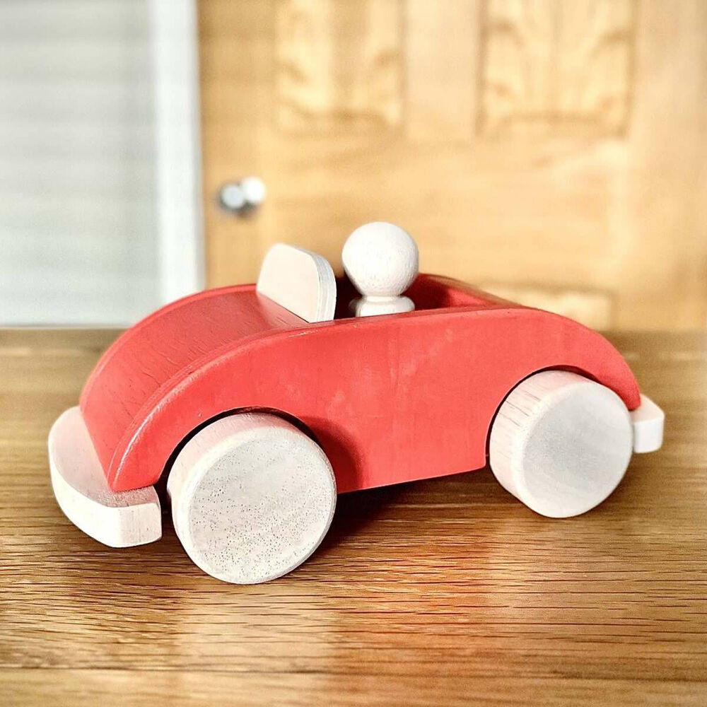 Indigo Jamm Charlie's Car 20cm Kids Natural Wooden Toy 18m+
