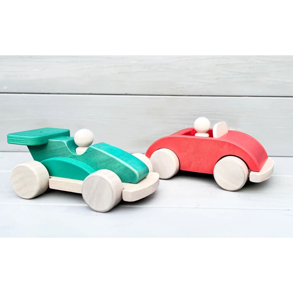 Indigo Jamm Charlie's Car 20cm Kids Natural Wooden Toy 18m+