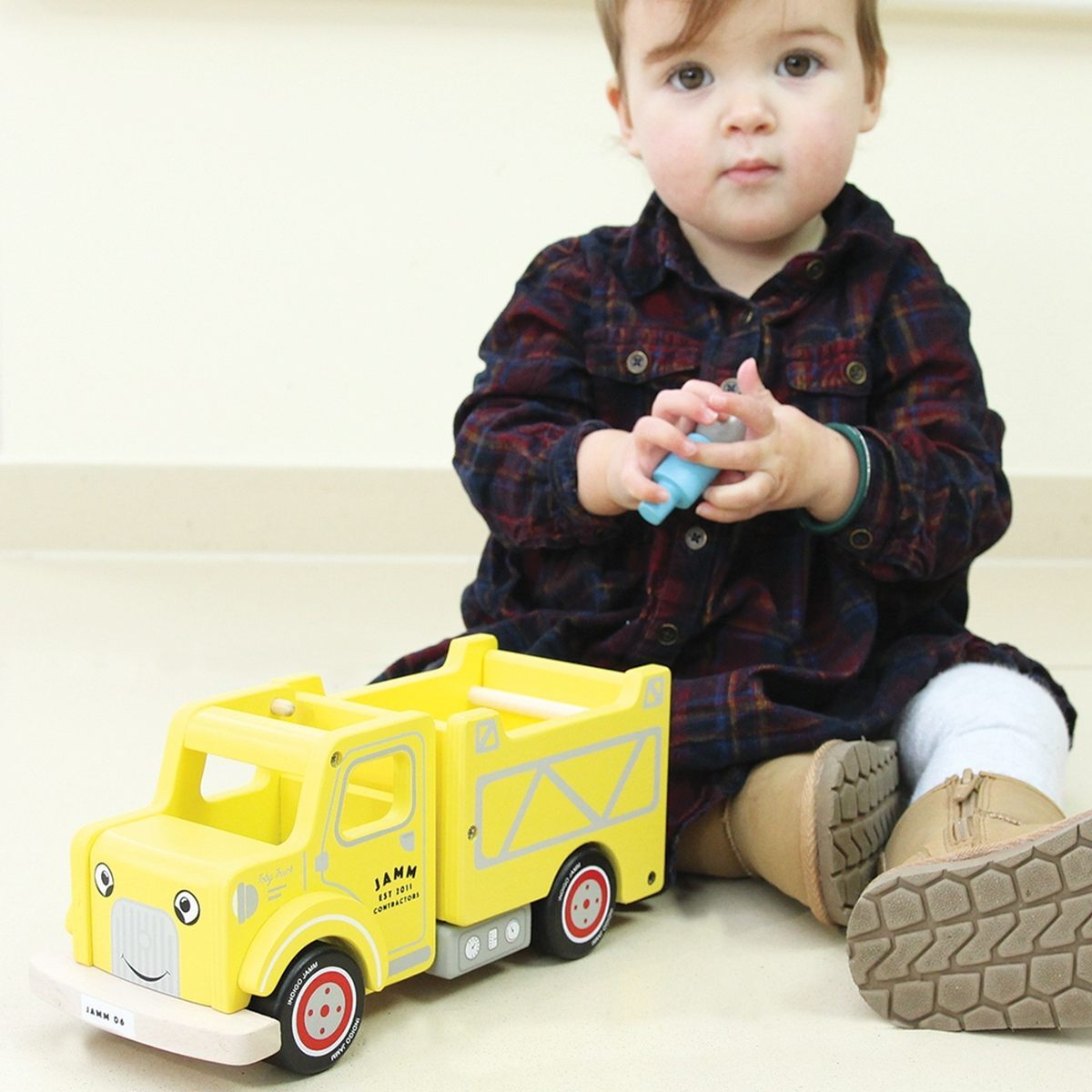 Indigo Jamm 26cm Toby Truck Kids/Children Wooden Toy 18m+