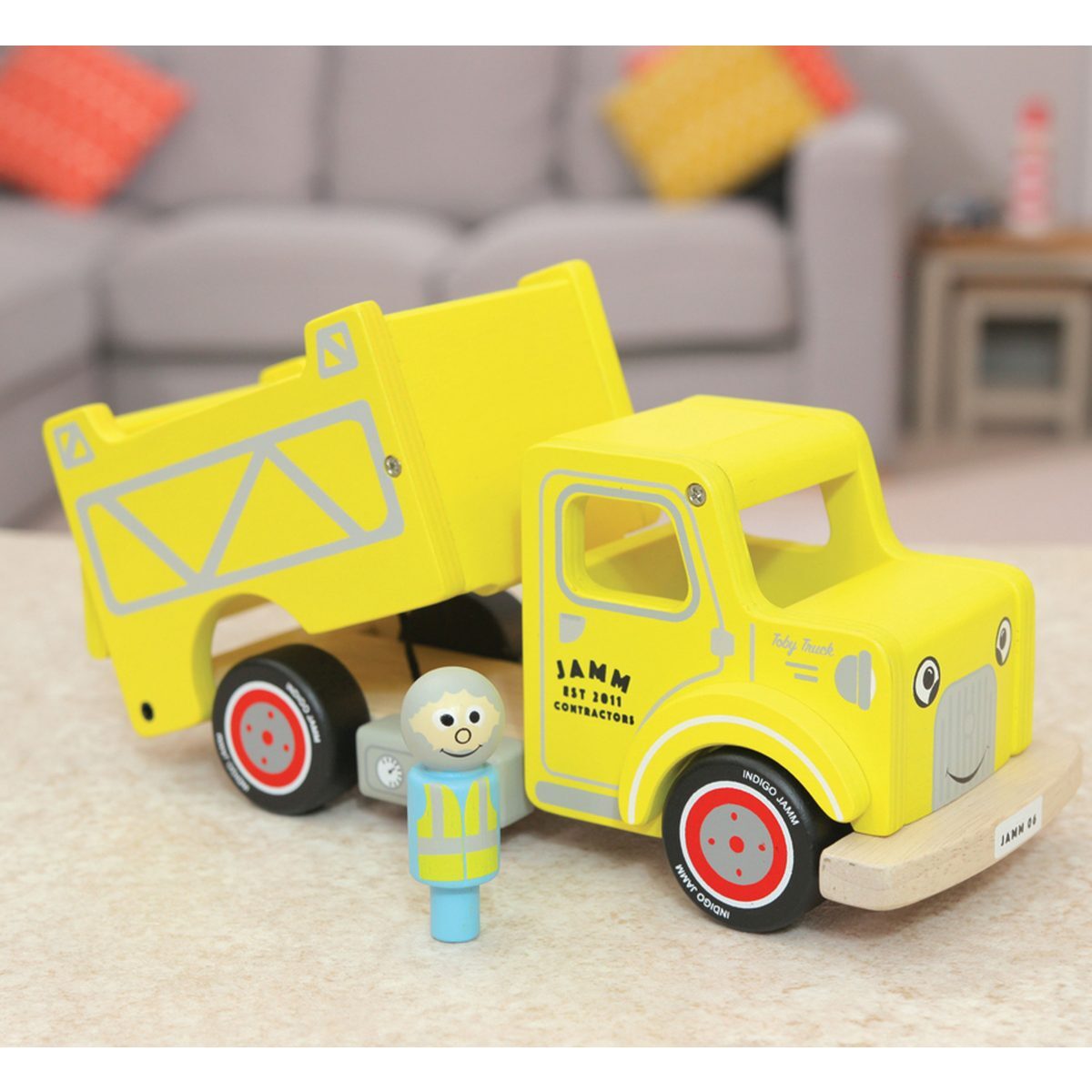 Indigo Jamm 26cm Toby Truck Kids/Children Wooden Toy 18m+
