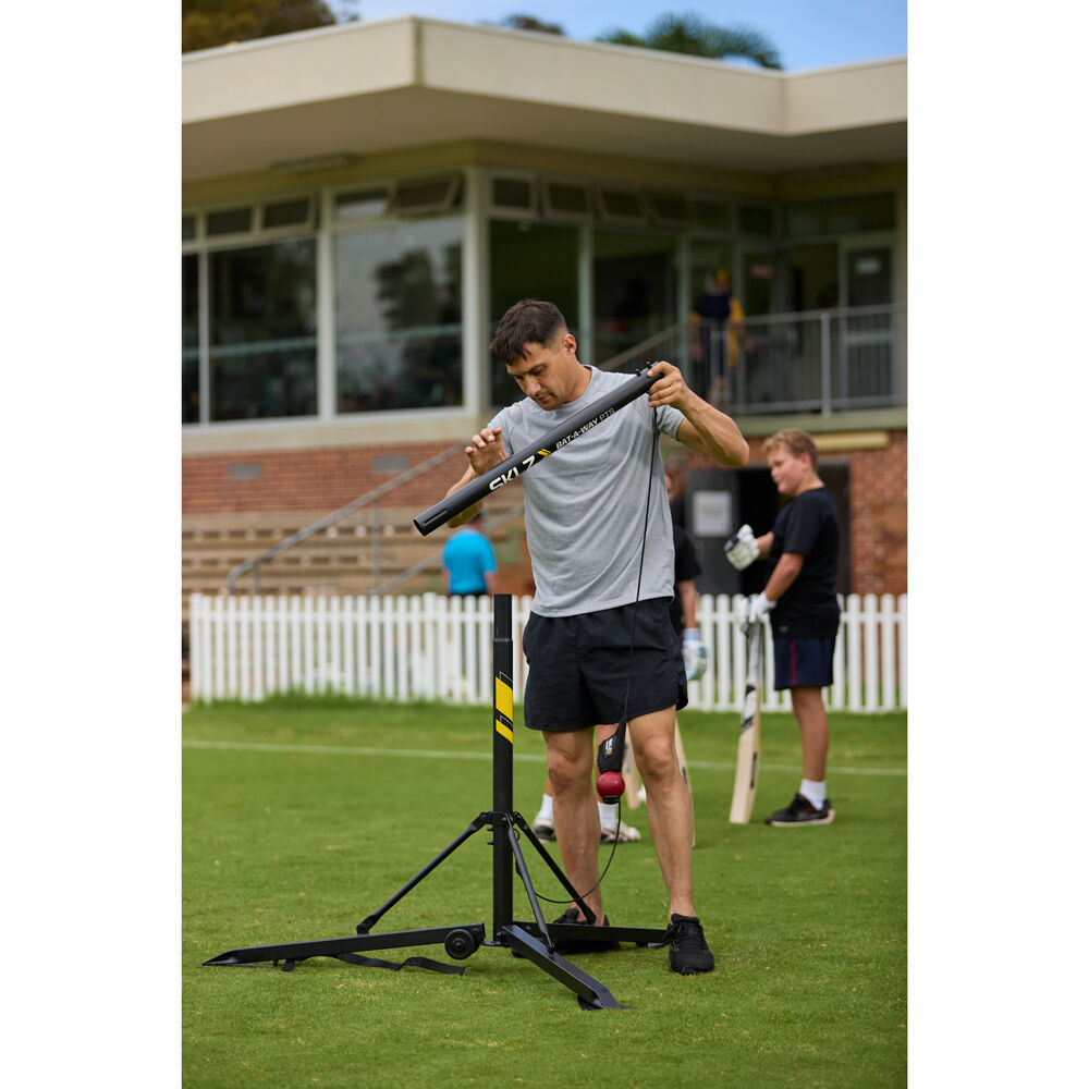 Sklz Bat-A-Way PTS Cricket Swing Training Aid Practice Drill Black