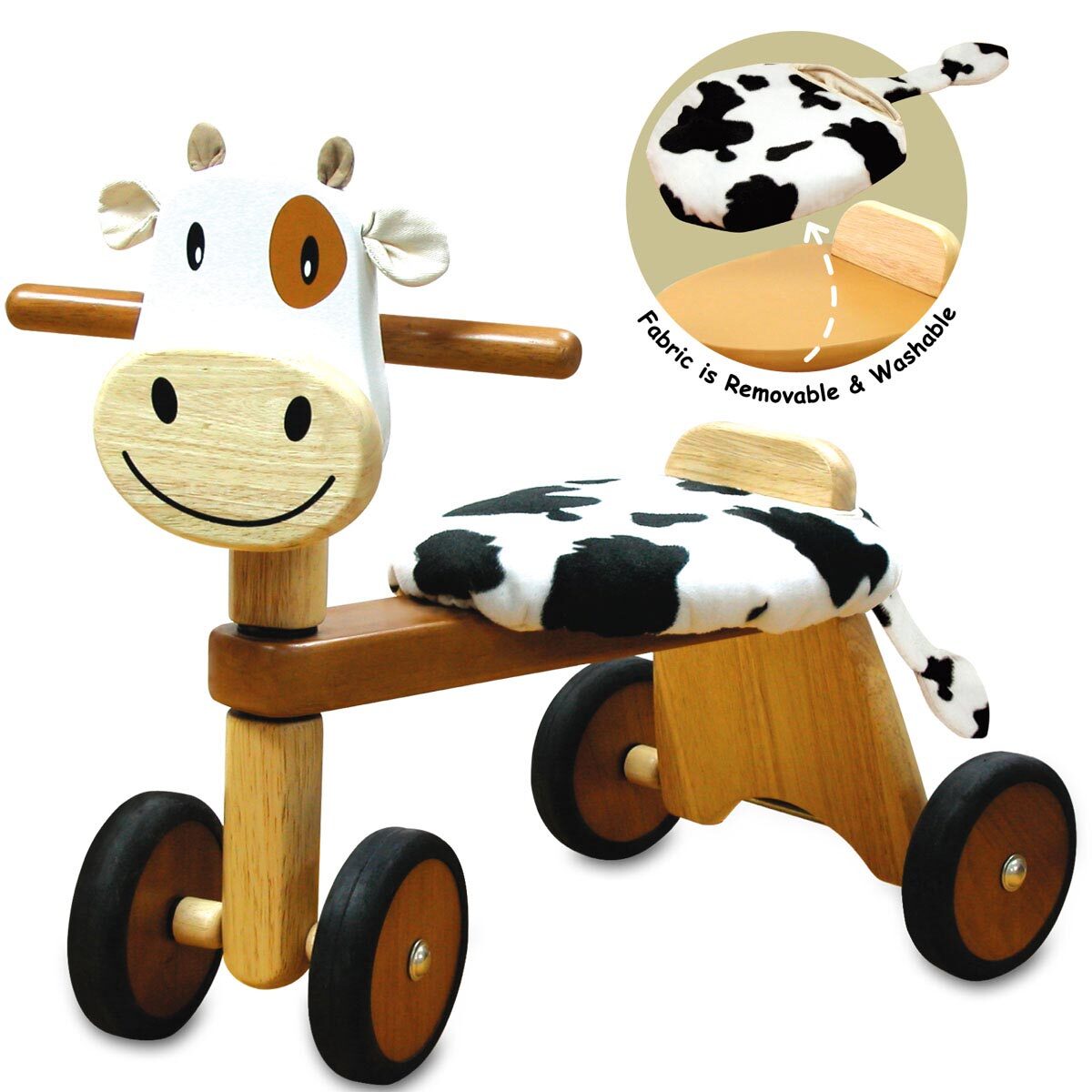 Im Toy 49cm Wood Paddie Rider Calfie Kids Ride-On Toy 12m+