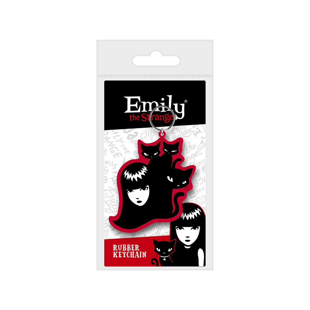 Emily The Strange and Cats Adult Alternative Cartoon Novelty Keyring Set