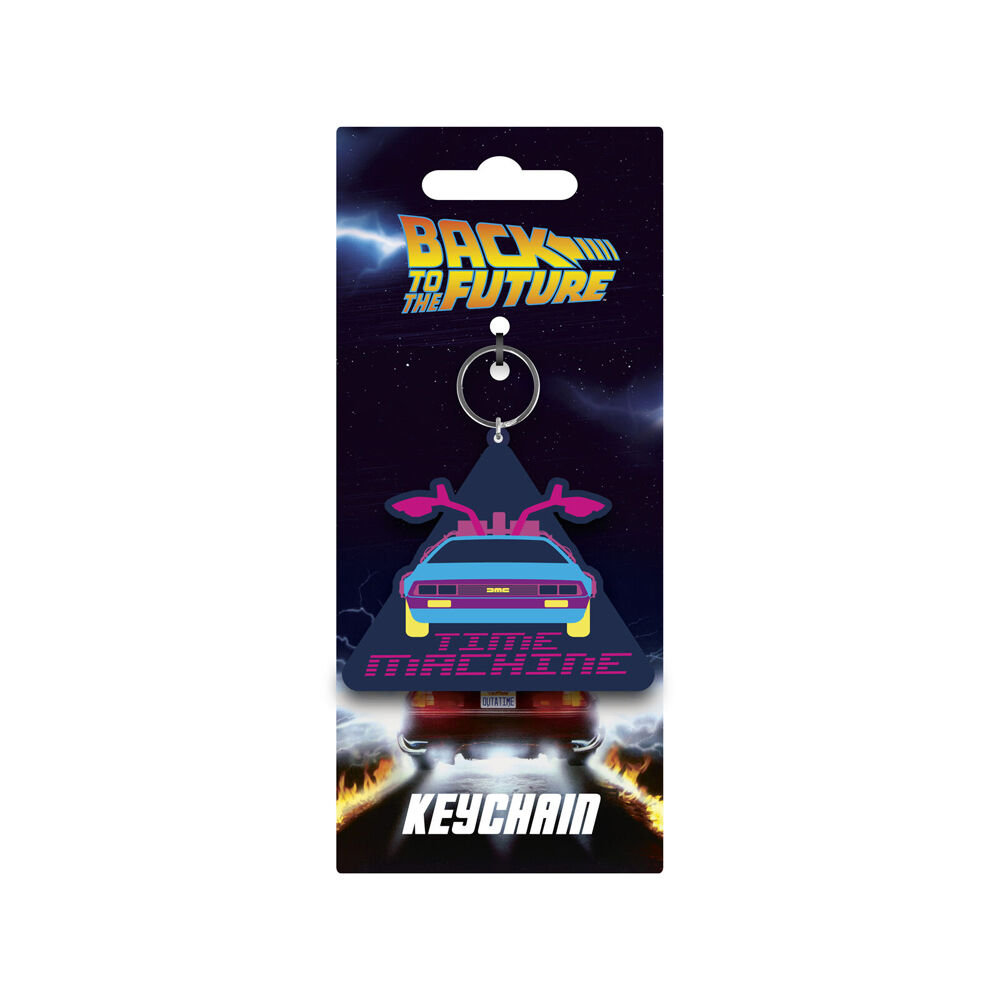 5PK Back To The Future Time Machine PVC Latex Free Keyring 9cm Multicoloured