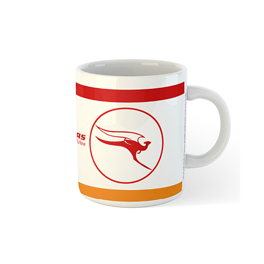 Qantas Australiana Retro Styled 1968 Flying Kangaroo Logo Novelty Mug 300ml
