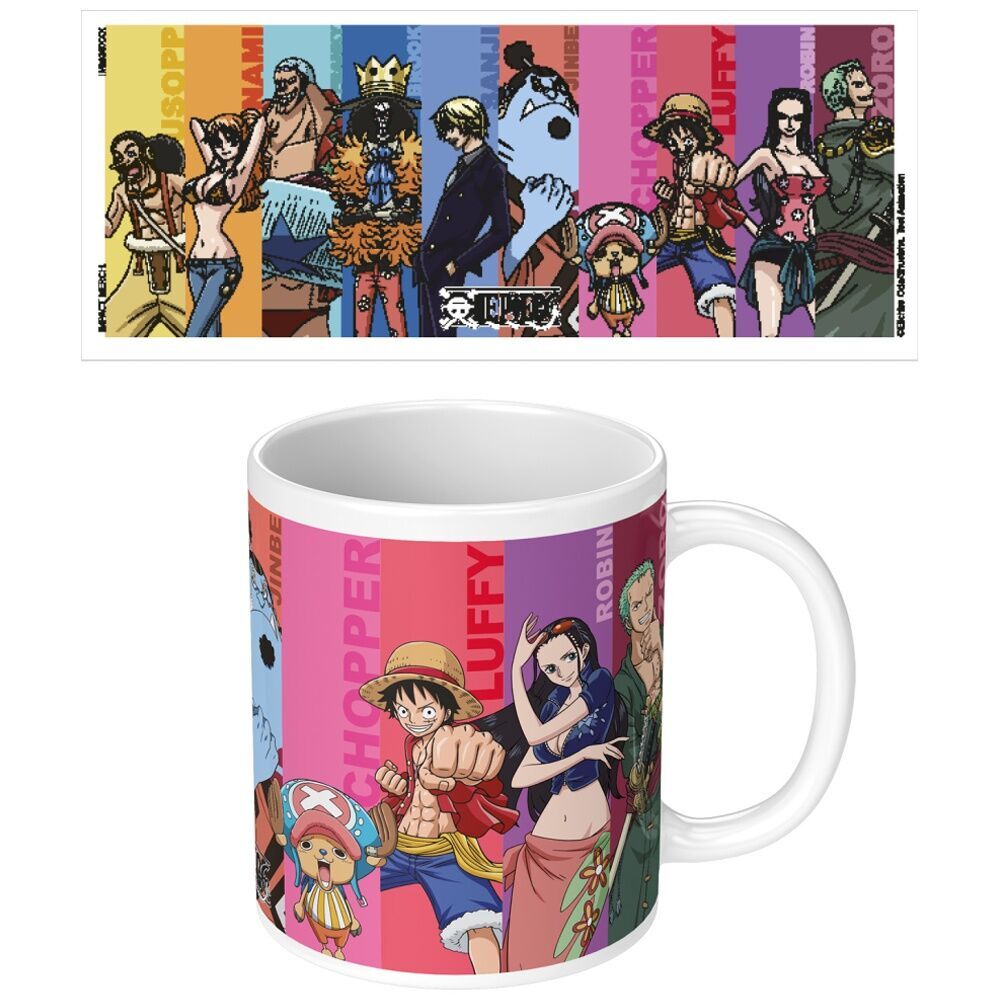 3PK One Piece Panels Ceramic Hot & Cold Drinking Mug Multicolour