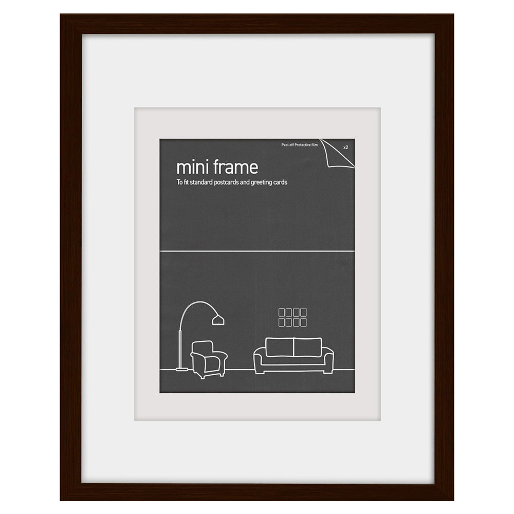 Frames & Hangers Mini Wall Hanging Sleek 21x26cm Postcard Picture Frame Oak