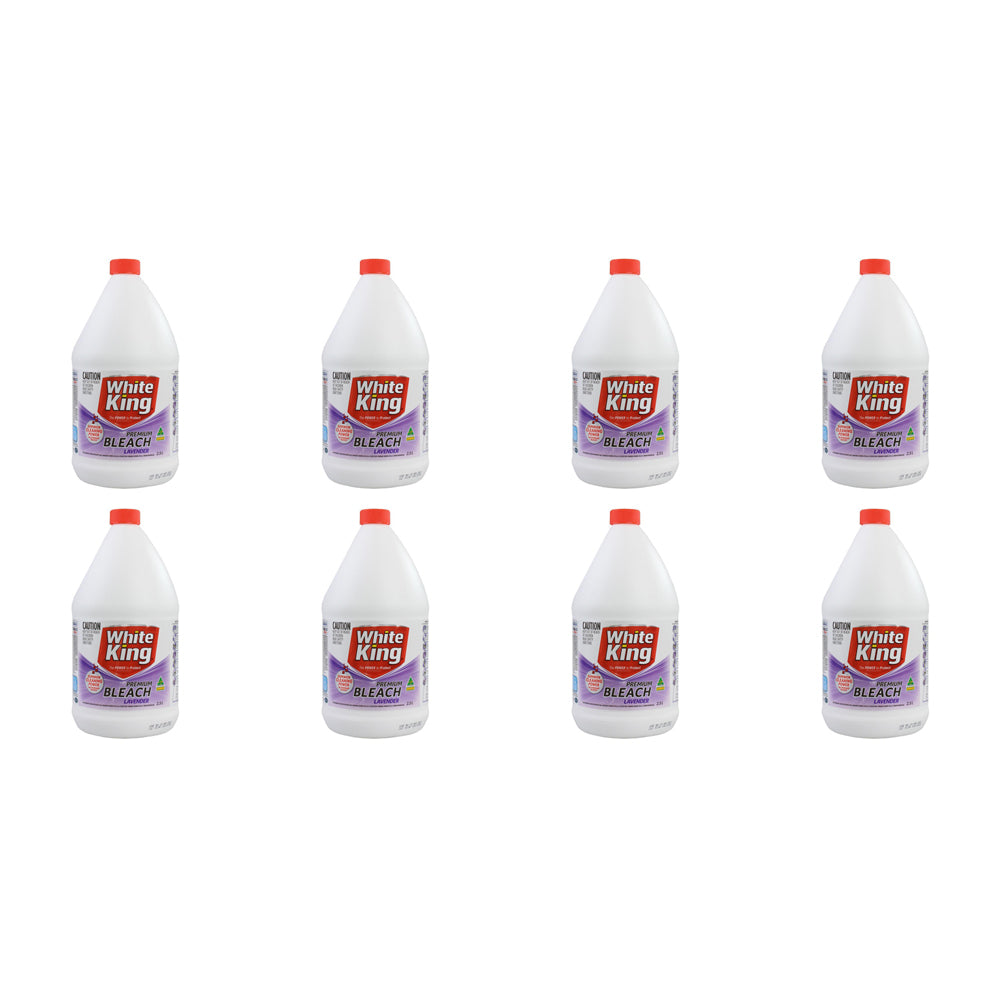 8PK White King Premium All Purpose Bleach Cleaner 2.5L - Lavender
