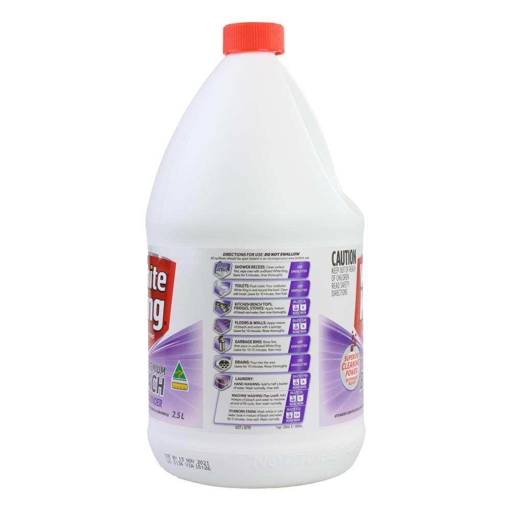 8PK White King Premium All Purpose Bleach Cleaner 2.5L - Lavender