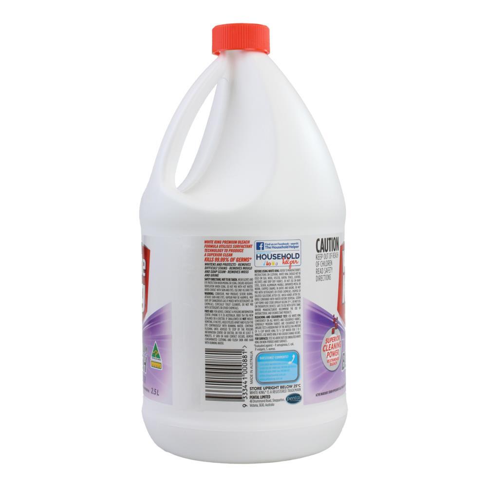 8PK White King Premium All Purpose Bleach Cleaner 2.5L - Lavender