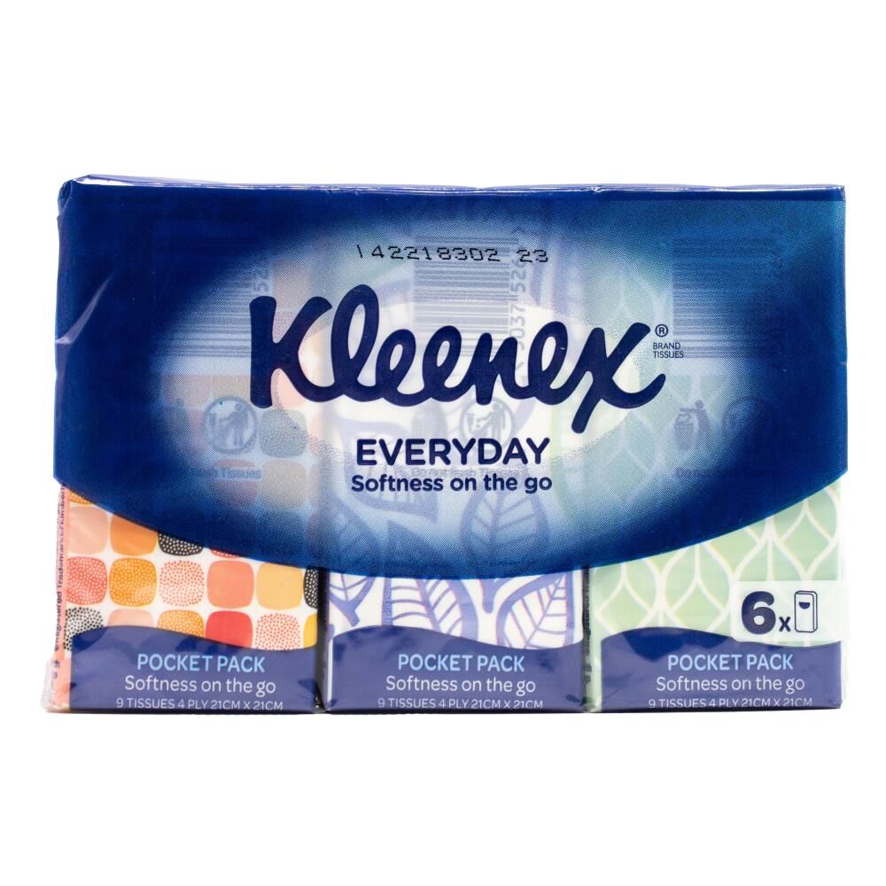 36pc Kleenex 9 Tissues Travel Napkin 4Ply Pocket Pack