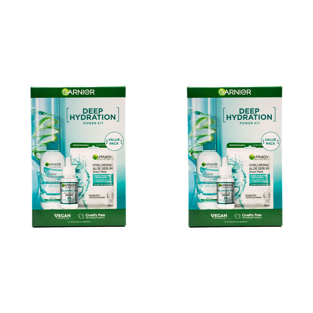 2PK Garnier Deep Hydration Power Kit Womens Skin Care Set