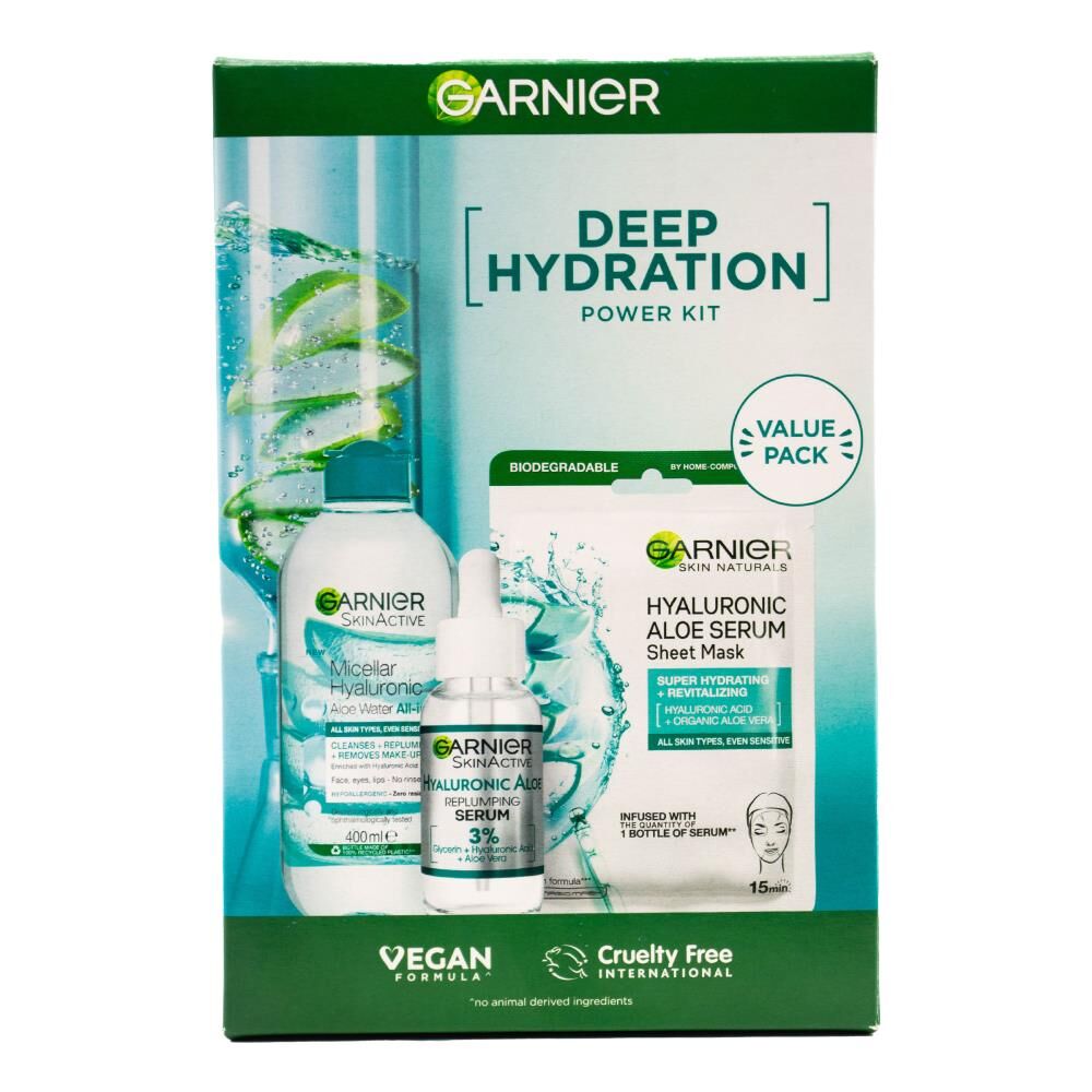 2PK Garnier Deep Hydration Power Kit Womens Skin Care Set