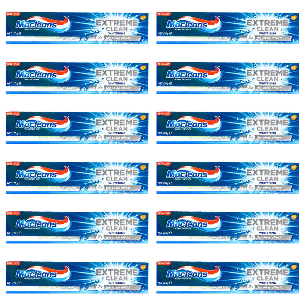 12PK Macleans 170G Toothpaste Extreme Clean Whitening Fluoride Toothpaste