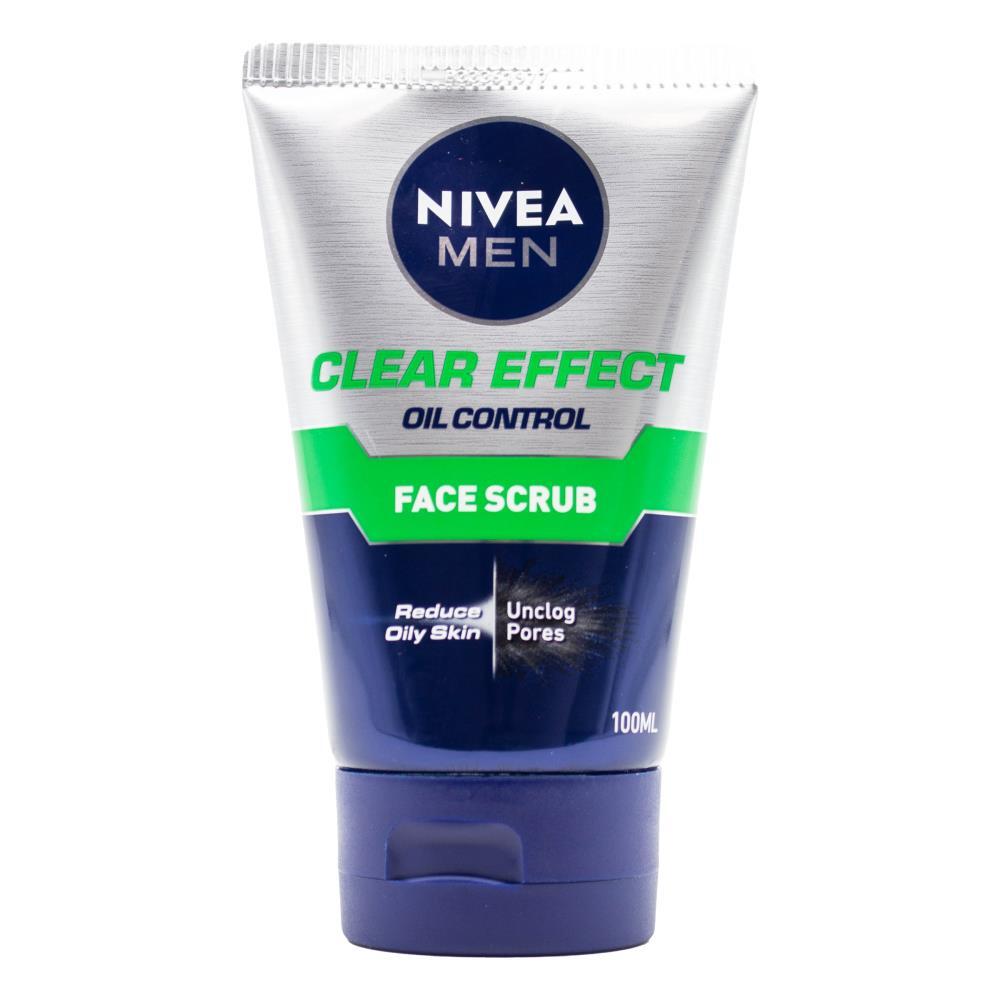 4PK Nivea Men 100ml Face Scrub Clear Effect Oil Control Cleanser