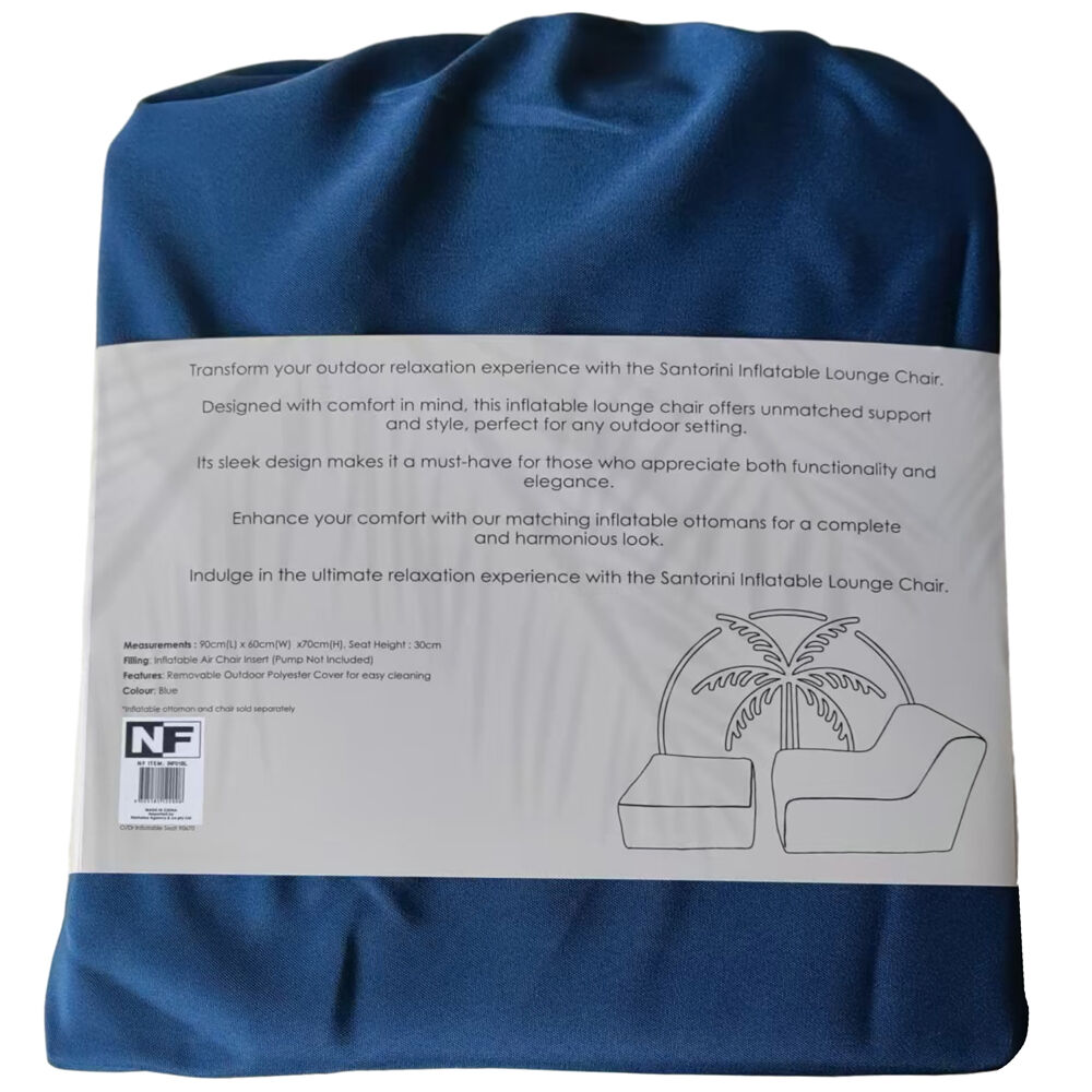 NF Living Outdoor Inflatable Seat 90x60x70 Sofa Lounge Chair Furniture Blue
