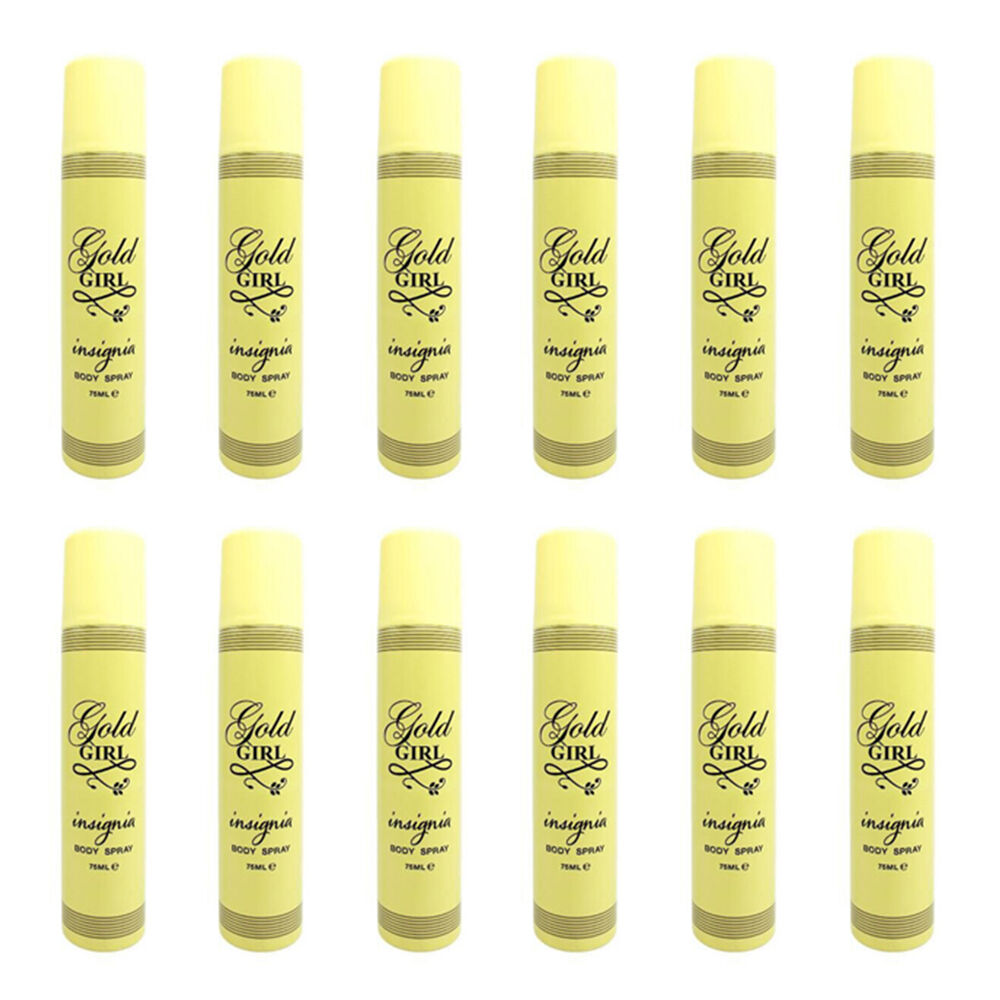12PK Insignia Women's Body Spray Gold Girl 75ml Daily Fragrance Mist