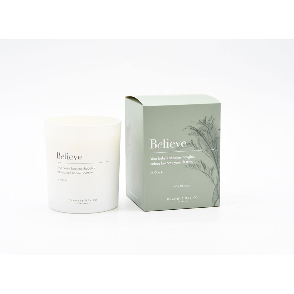 Bramble Bay Believe Candle Pink Champagne Exotic Fruits & Jasmine Inspirational