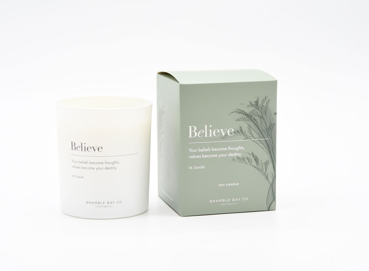 2PK Bramble Bay Believe Candle Pink Champagne Fruits & Jasmine Inspirational