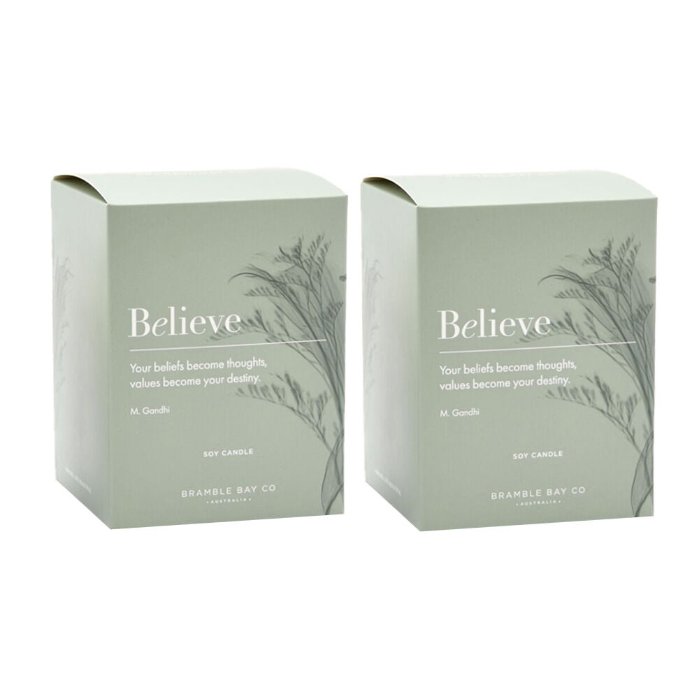 2PK Bramble Bay Believe Candle Pink Champagne Fruits & Jasmine Inspirational