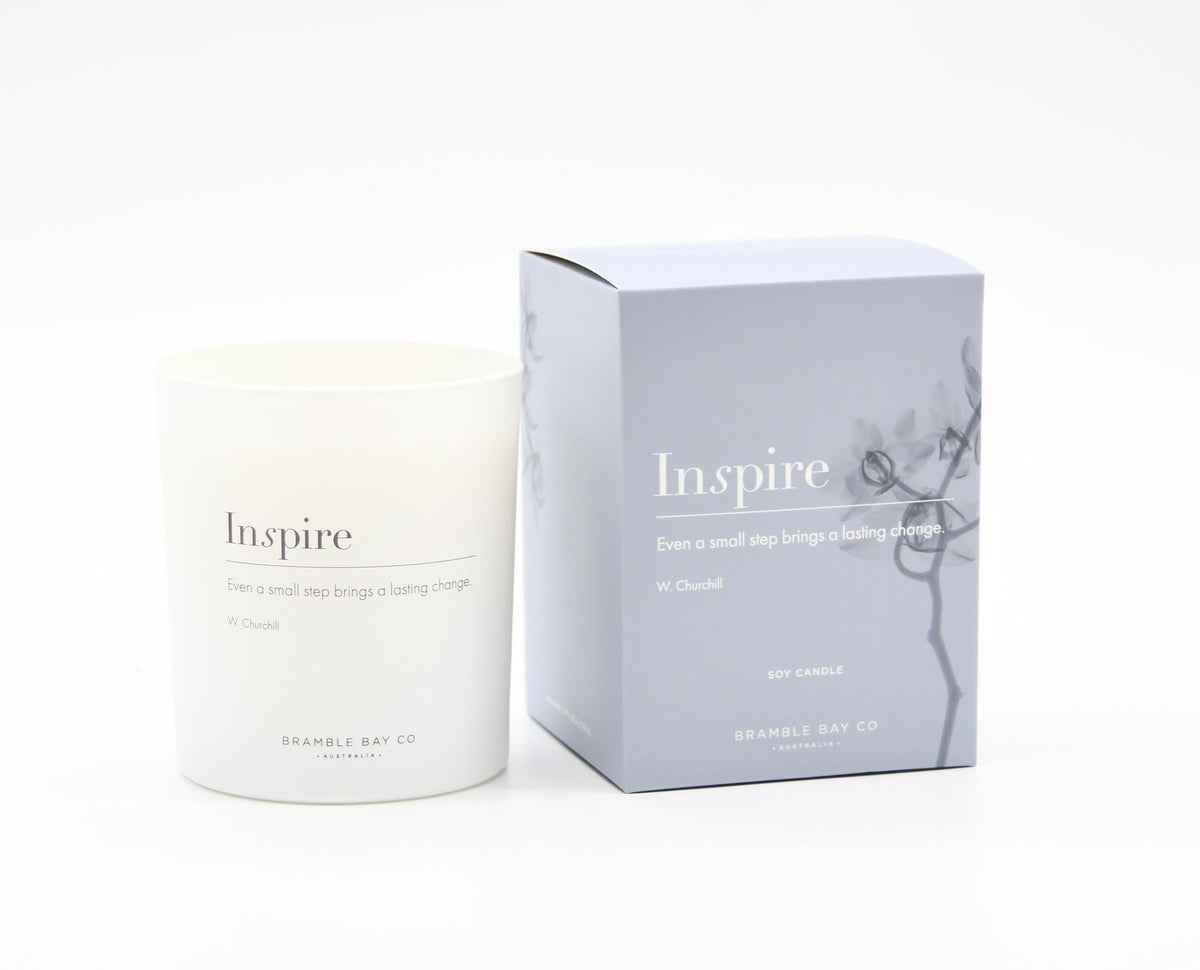 2PK Bramble Bay Inspire Candle Lime Coconut and Vanilla Scented Inspirational
