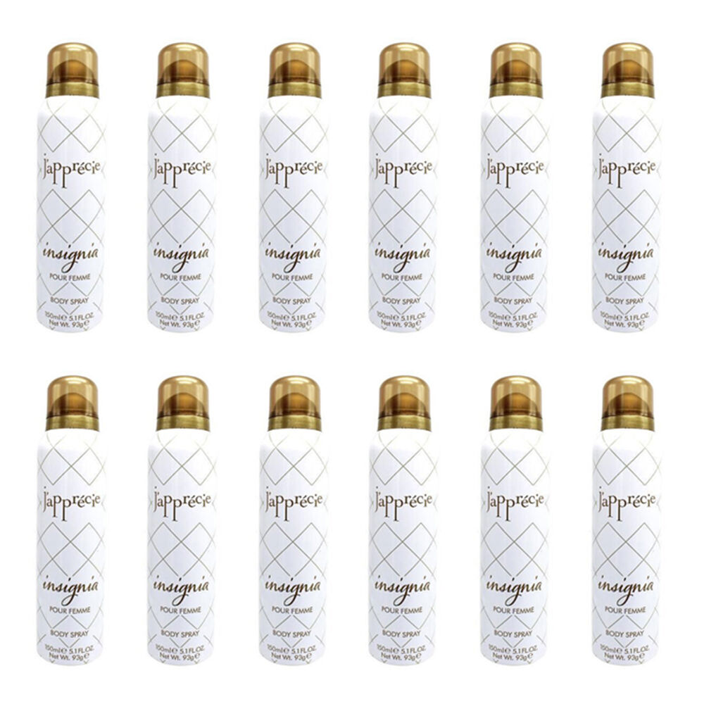 12PK Insignia Women's Body Spray J'Apprecie 150ml Daily Fragrance Mist