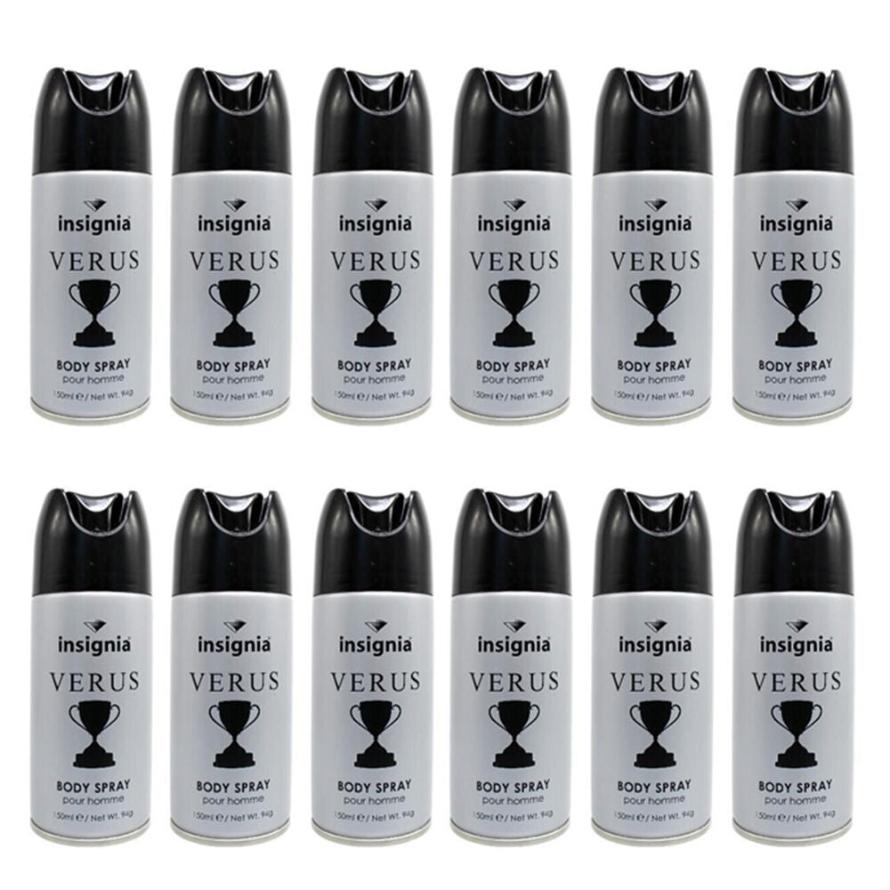 12PK Insignia Men's Body Spray Verus Scent Pour Homme 150ml Fragrance