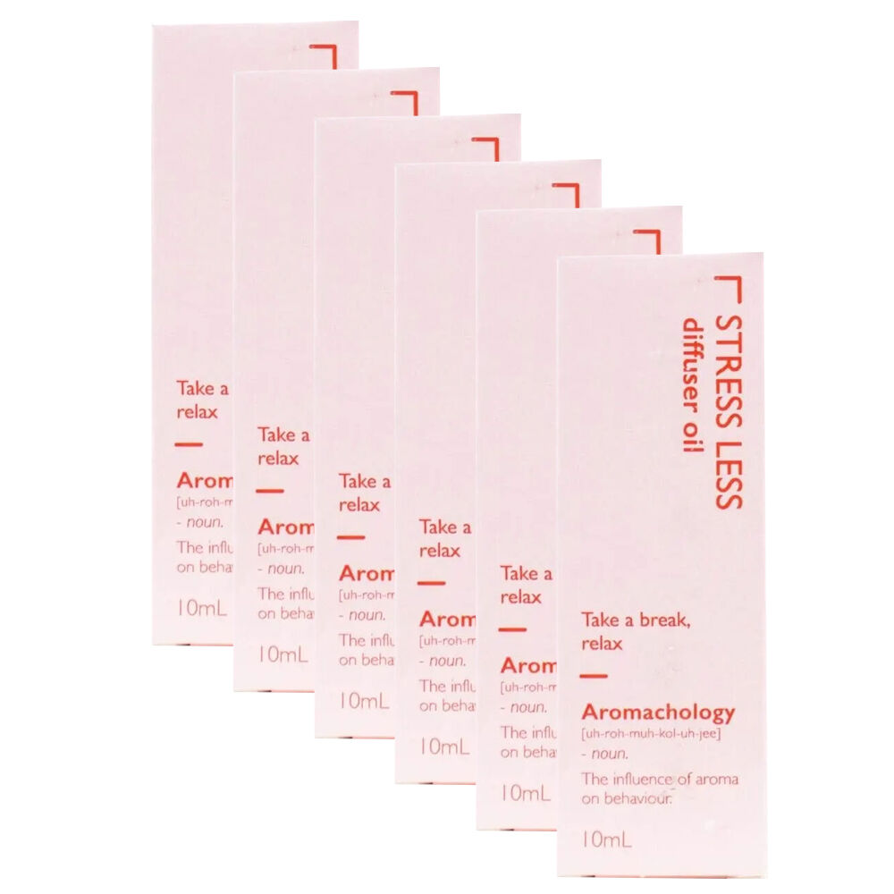 6PK Aromachology 10ml Diffuser Oil Stress Less Home Room Aromatherapy Fragrance