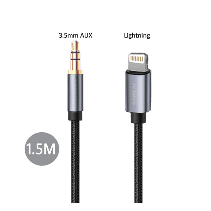 Sansai 8 Pin  to 3.5mm Audio Cable 150cm Cable