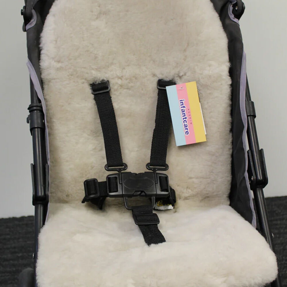 Huxford Grove Tykes Sheepskin Pram Liner Seat Padding 70x30cm - Oatmeal