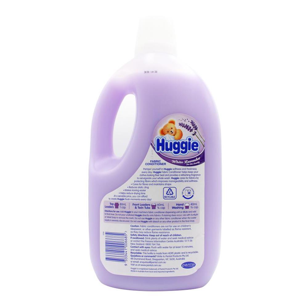 6PK Huggie Fabric Conditioner White Lavender Gentle Care Formula 2L