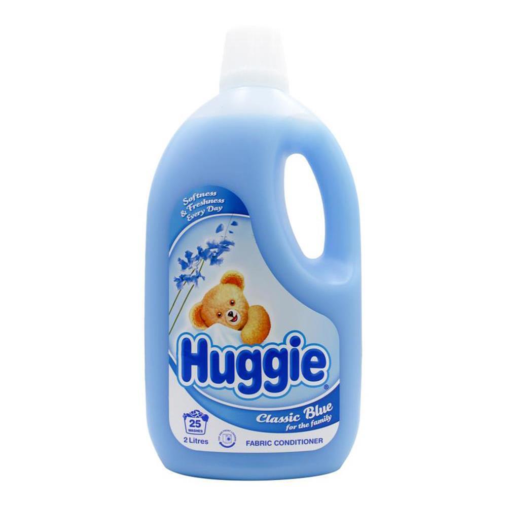 6PK Huggie Fabric Conditioner Classic Blue Front & Top Loader Softens Clothes 2L