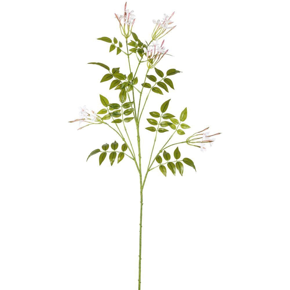 3PK Belle Jasmine Spray Artificial Flower Plant 102cm - White