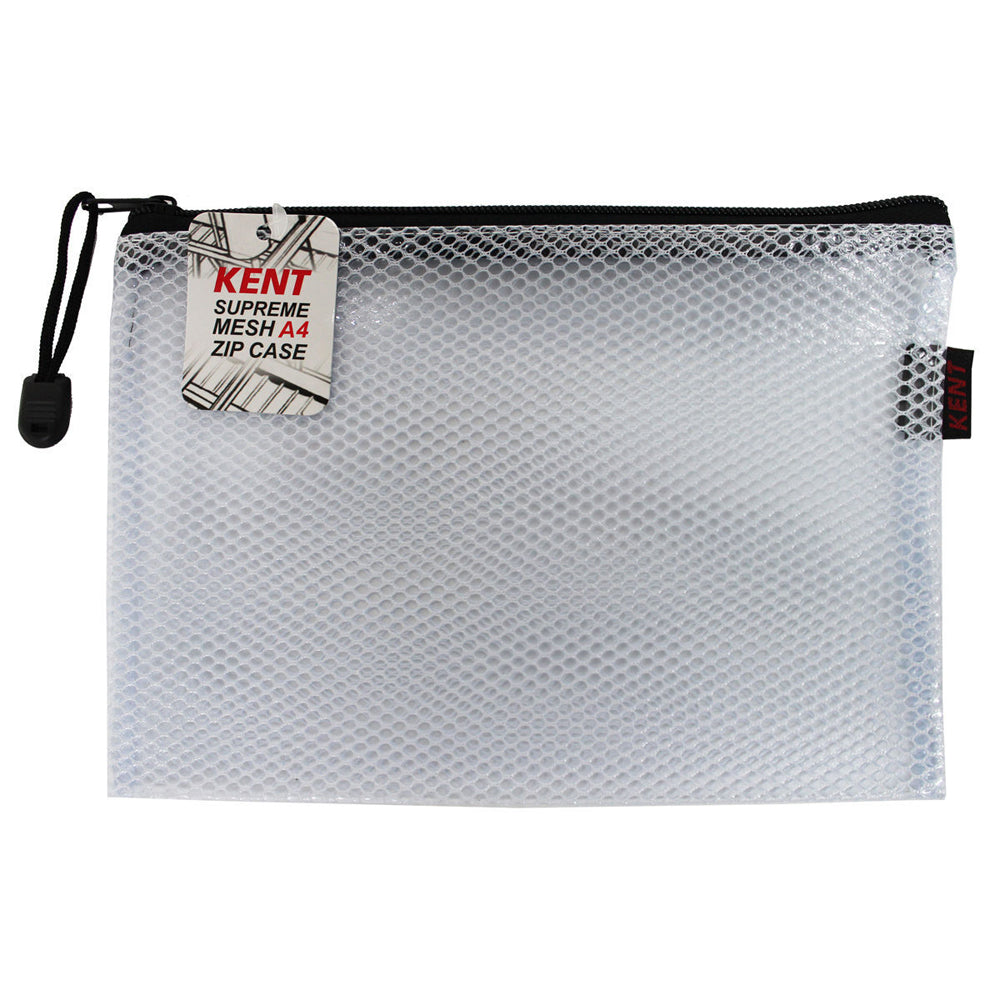 5PK Kent Supreme Mesh A4+ Zip Case  315x240mm  Marker Storage
