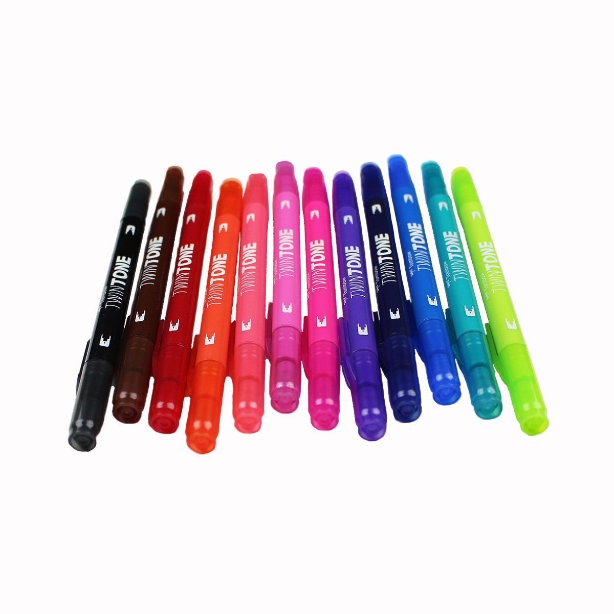 2x 12pc Tombow TwinTone Dual Tip Marker Set - Pastels
