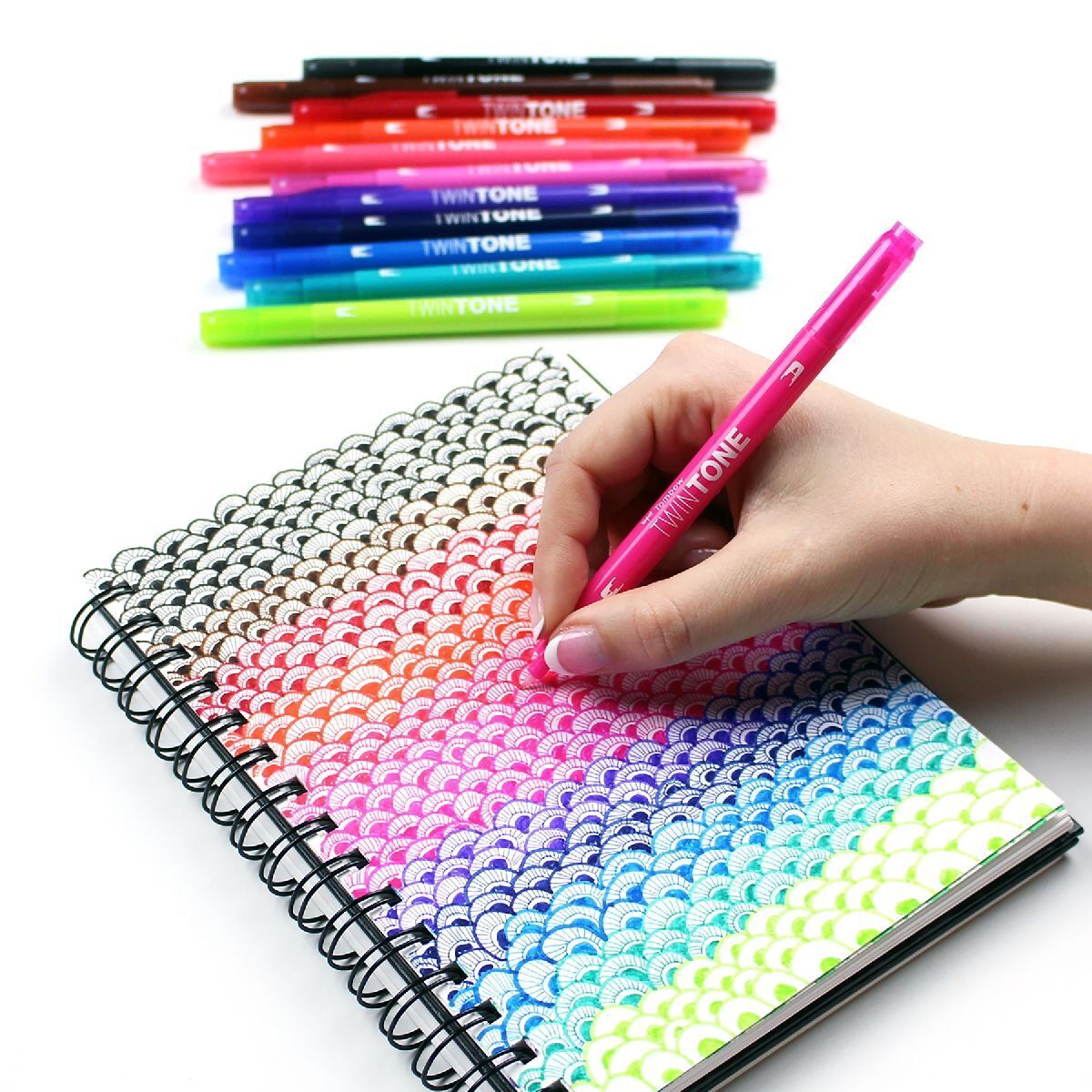2x 12pc Tombow TwinTone Dual Tip Marker Set - Pastels