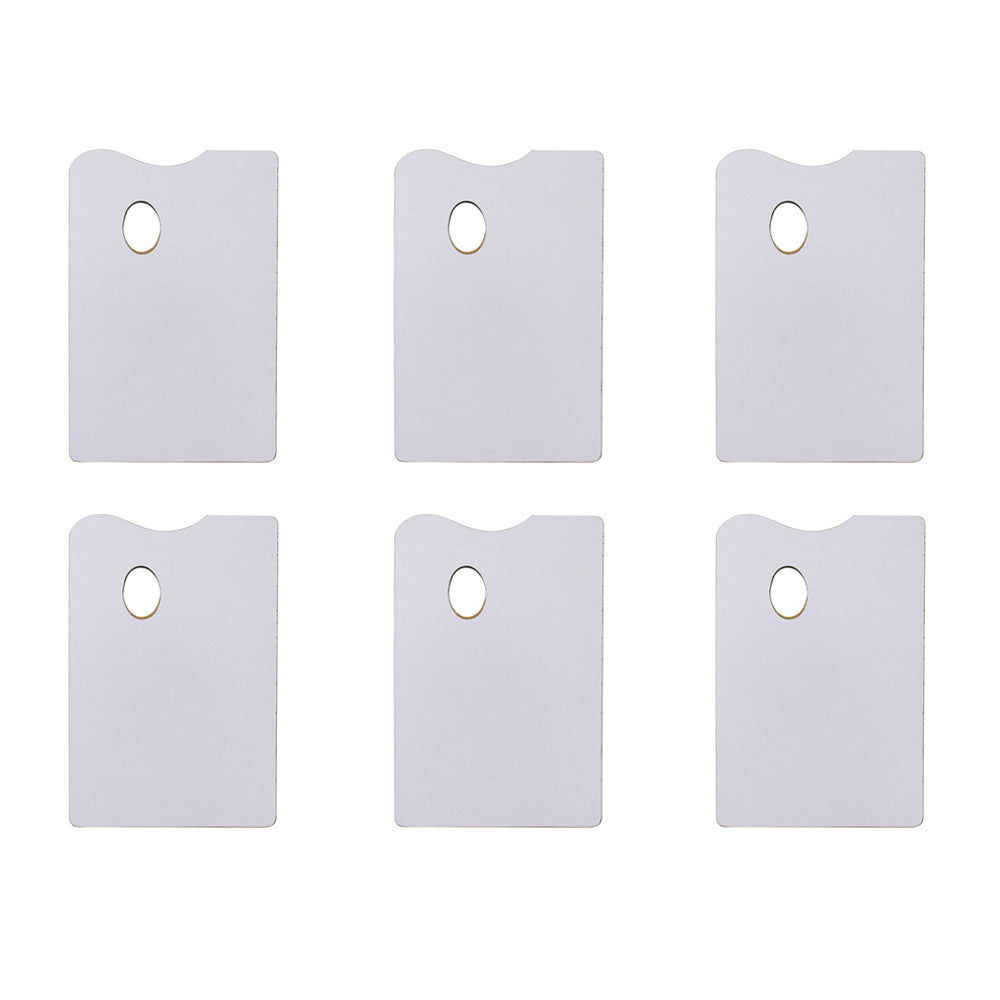 6PK Jasart Rectangle Wooden Palette White 20x30cm - Small